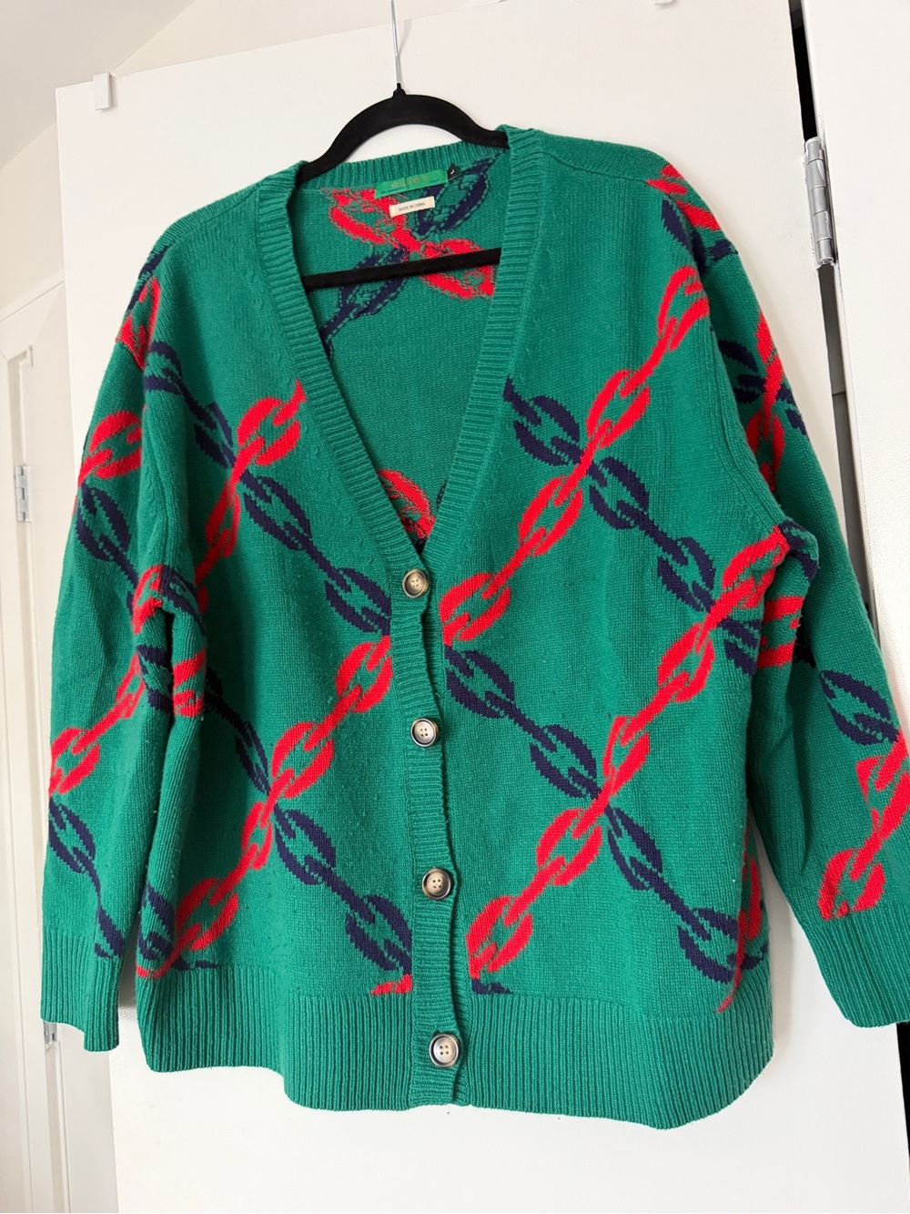 Clare V. Women’s Green Wool Papi Cardigan Sweater Large